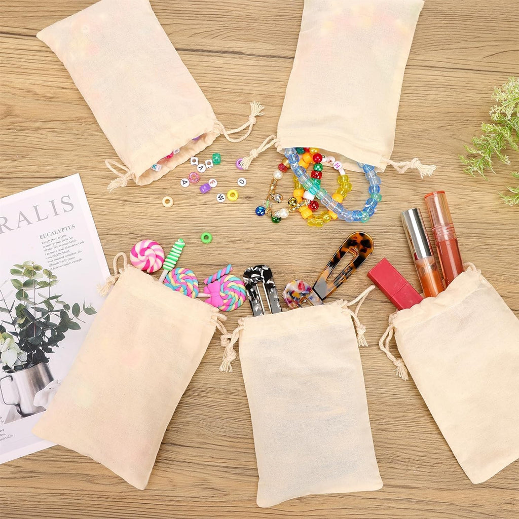 Muslin Drawstring Bag (10pc Pack)