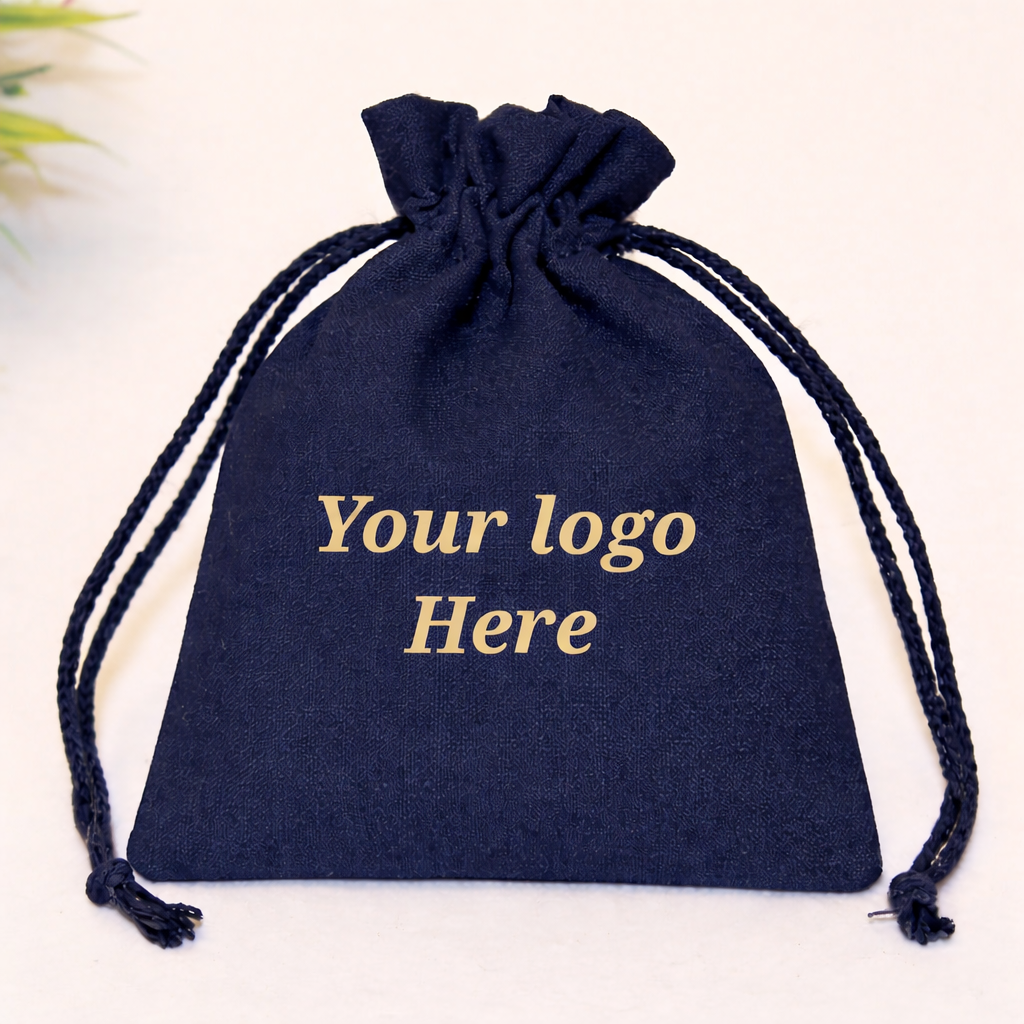 Navy Blue Potli Cotton