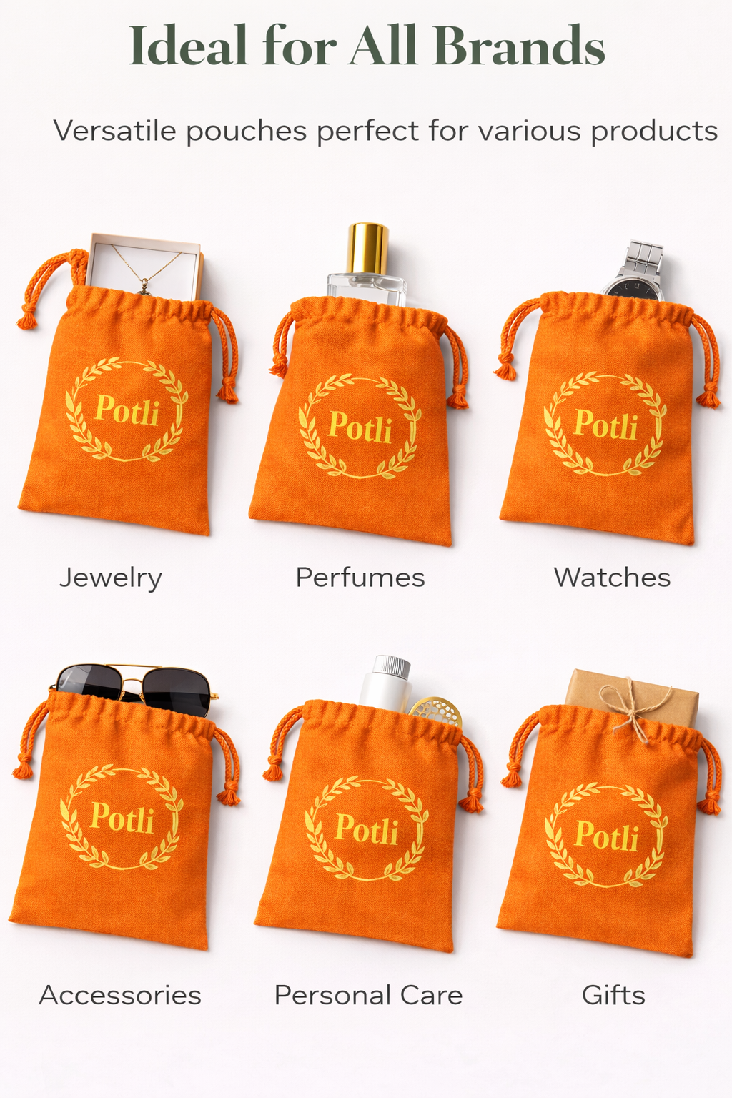 Orange Potli Cotton