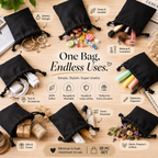 Black Drawstring Pouch (10pc Pack)