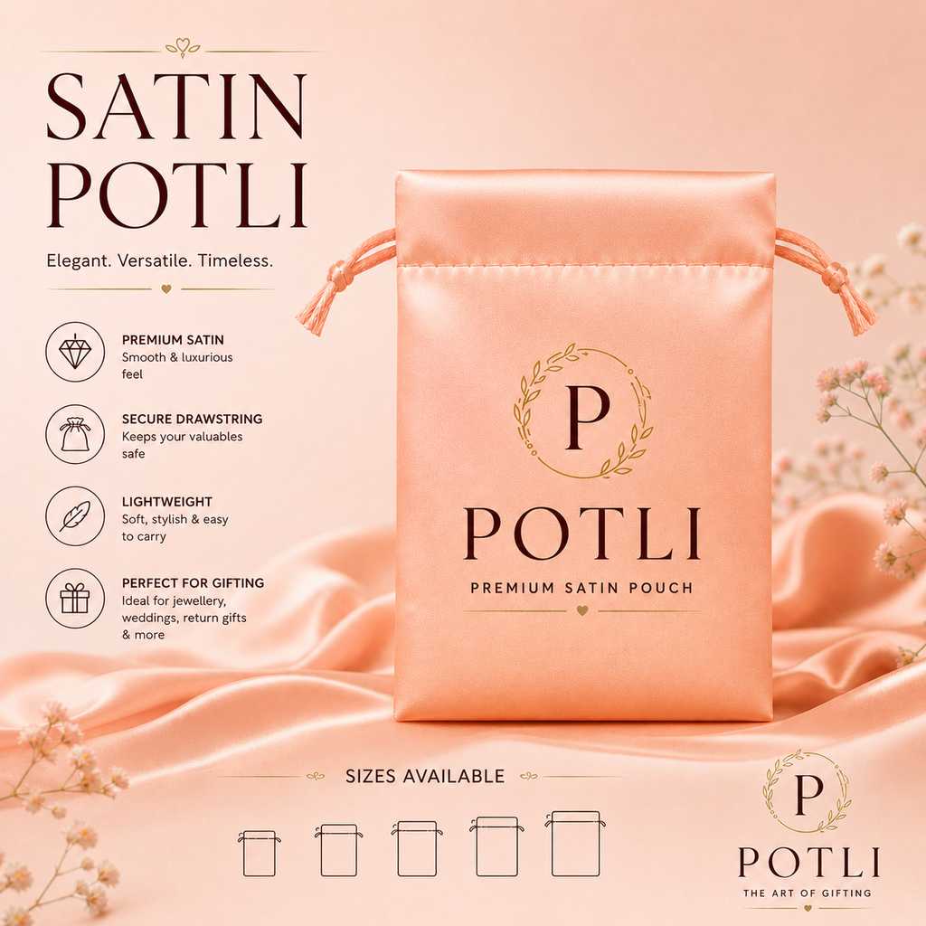 PEACH SATIN POTLI – PREMIUM PACKAGING FOR BRANDS