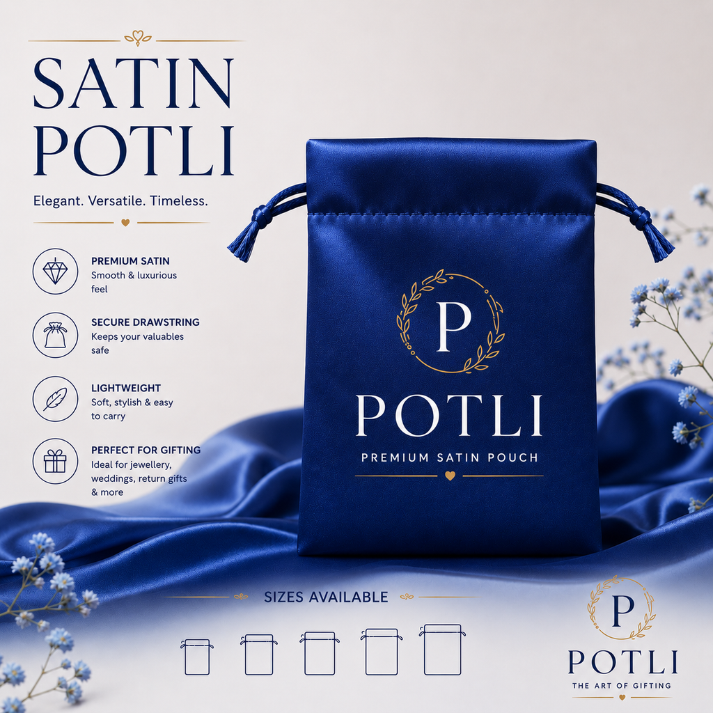 ROYAL BLUE SATIN POTLI – PREMIUM PACKAGING FOR BRANDS