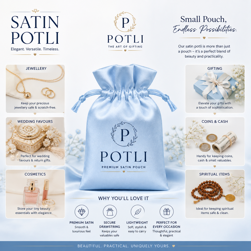 SATIN POTLI – PREMIUM PACKAGING FOR BRANDS (Sky Blue)