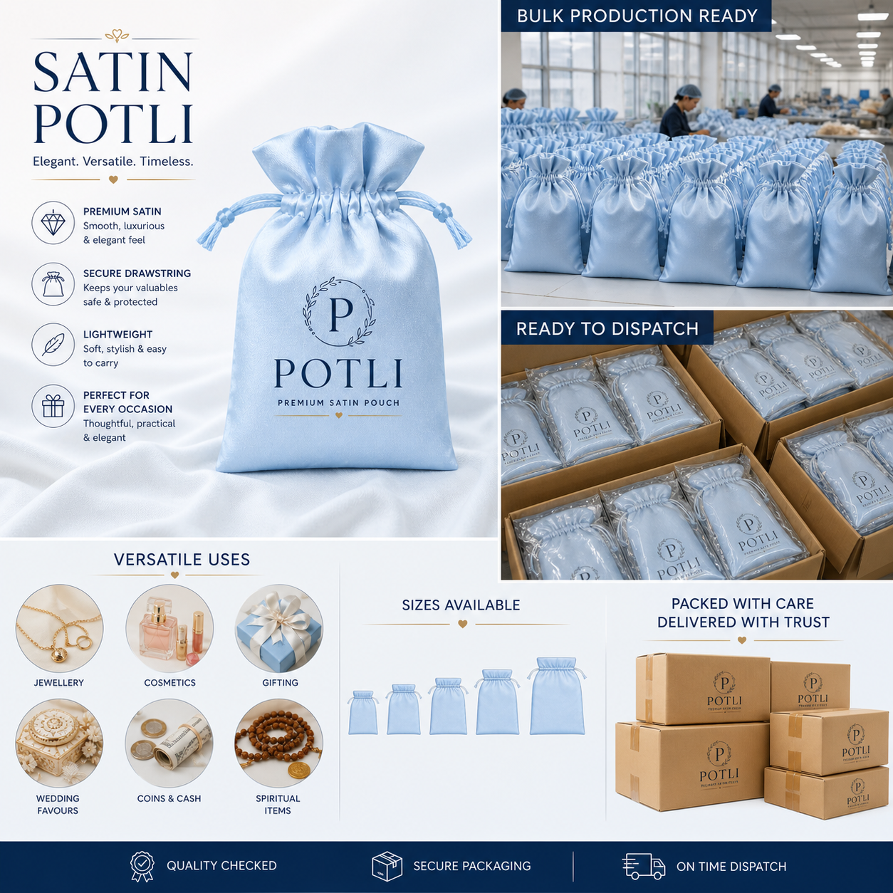 SATIN POTLI – PREMIUM PACKAGING FOR BRANDS (Sky Blue)