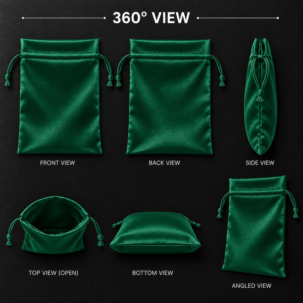 GREEN SATIN POTLI – PREMIUM PACKAGING FOR BRANDS