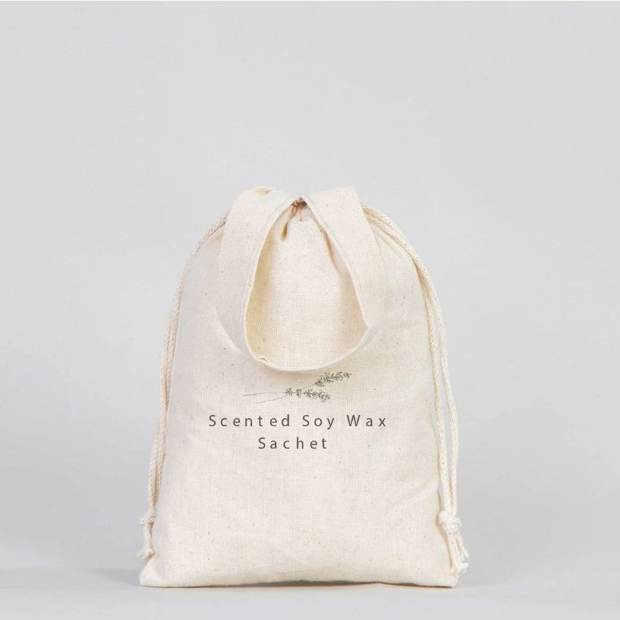 Cotton Drawstring Pouch 8" X 6" | Natural Favor Bag with Short Handle