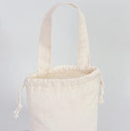 Cotton Drawstring Pouch 8" X 6" | Natural Favor Bag with Short Handle