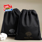 Black Drawstring Pouch (10pc Pack)