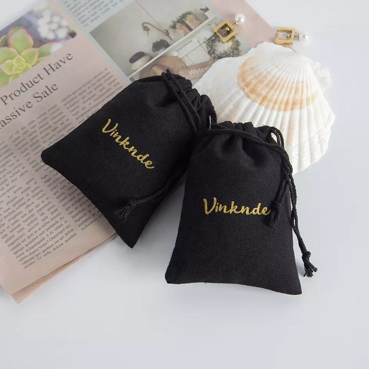 Black Drawstring Pouch